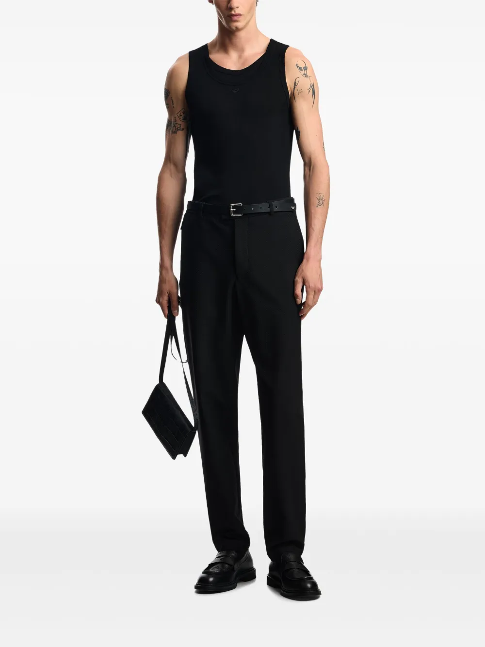 Emporio Armani Broek met ritszak Zwart