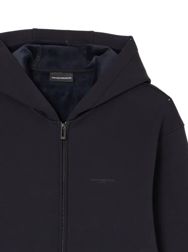 Emporio Armani ジップアップ パーカー | ブラック | FARFETCH JP