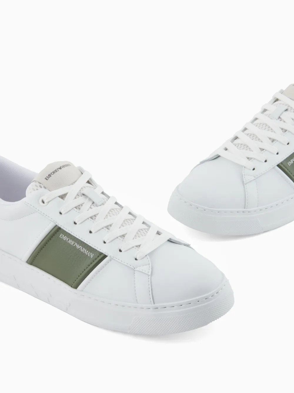 Emporio Armani contrasting-panel sneakers White