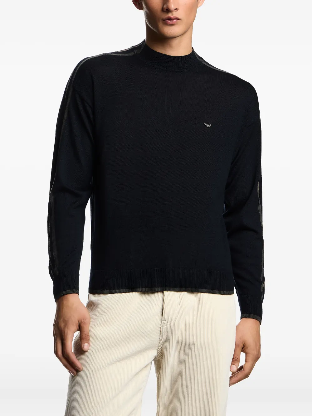 Emporio Armani Trui met streepdetail Blauw