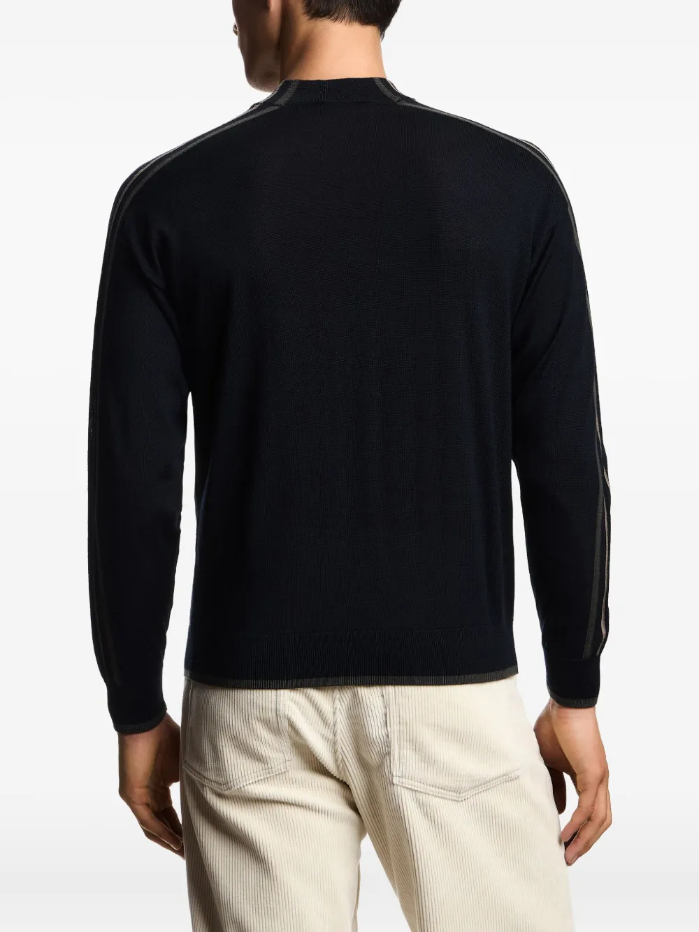 Emporio Armani Trui met streepdetail Blauw