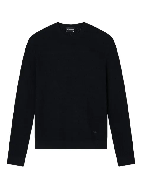 Emporio Armani textured crew-neck sweater