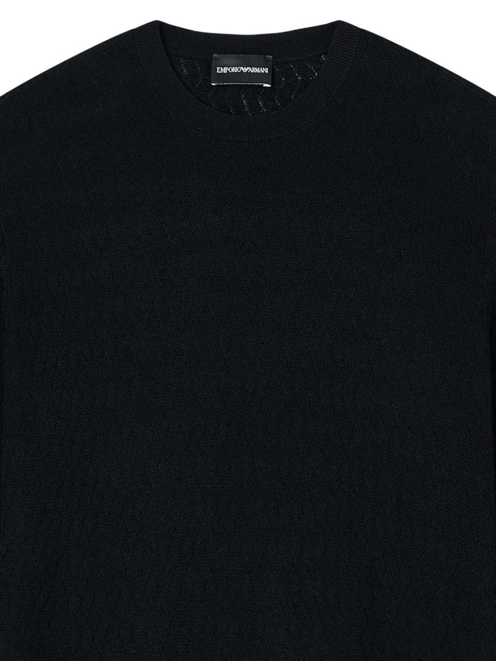 Emporio Armani textured crew-neck sweater | Knitted Sweaters | Image 2