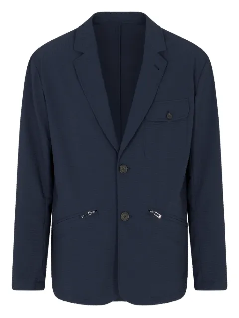 Emporio Armani textured zip-pockets blazer