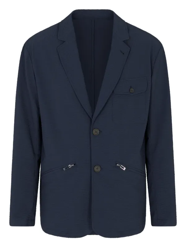 【美品】EMPORIO ARMANIジップジャケット Emporio Armani ジップポケット ジャケット | ブルー | FARFETCH JP