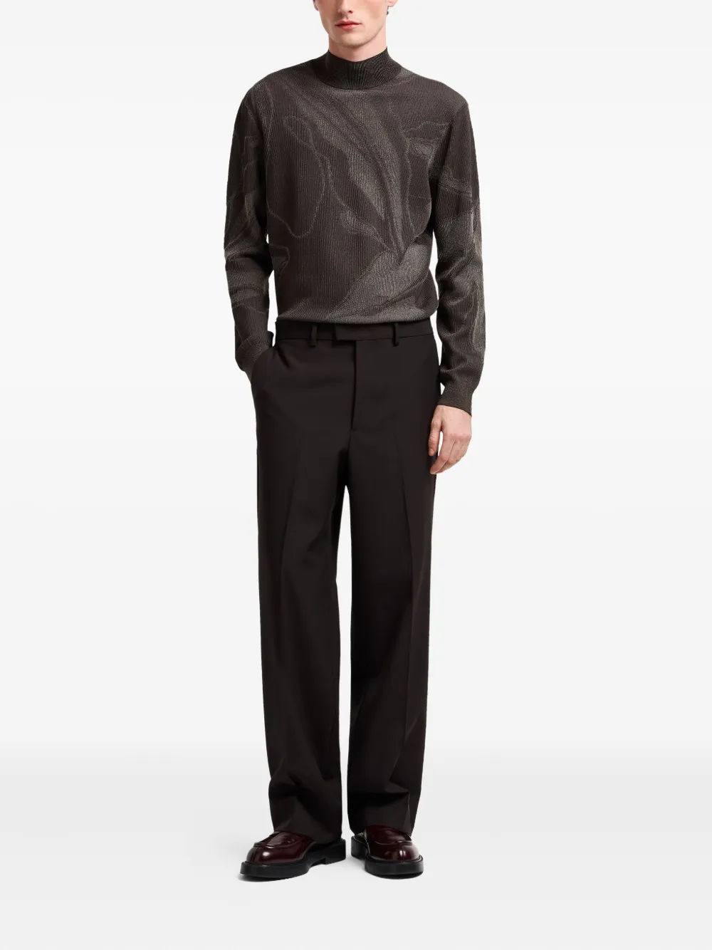 Emporio Armani Wollen broek - Bruin