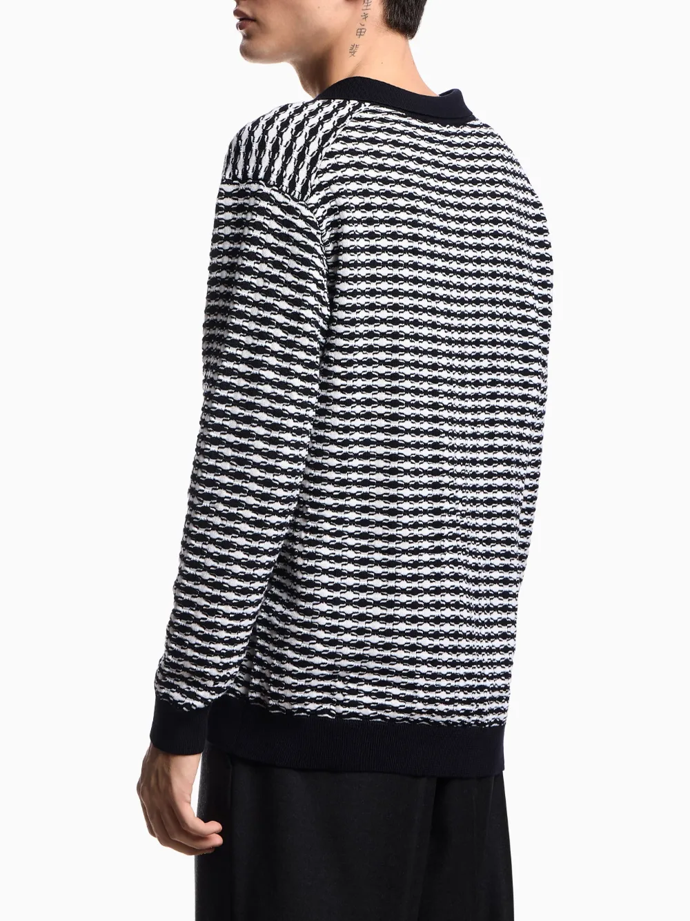 Emporio Armani Wollen poloshirt Wit