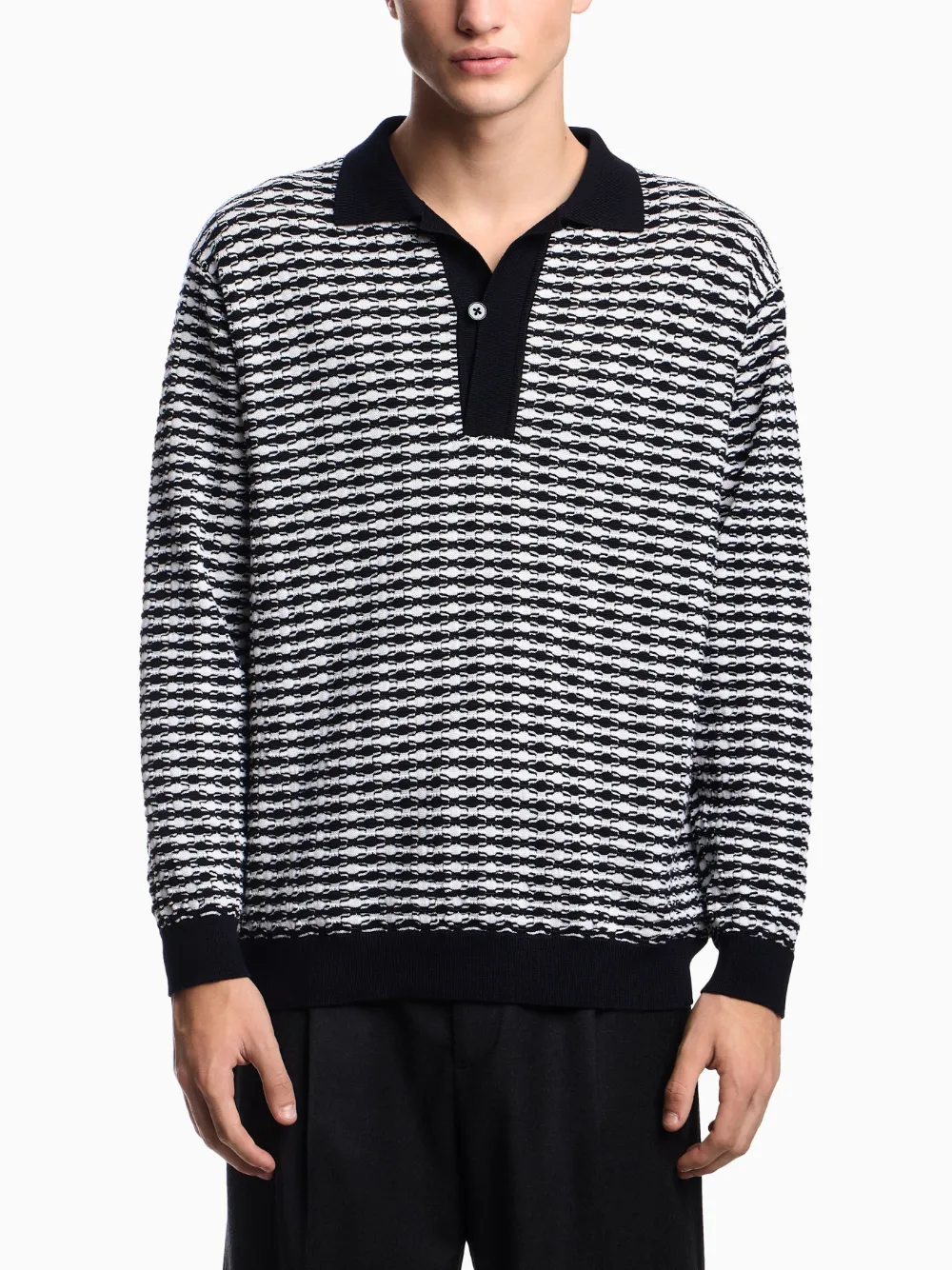 Emporio Armani Wollen poloshirt Wit