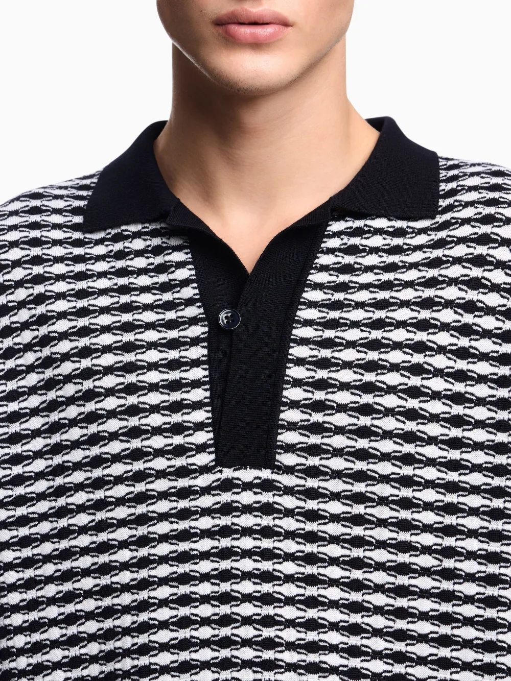 Emporio Armani Wollen poloshirt Wit