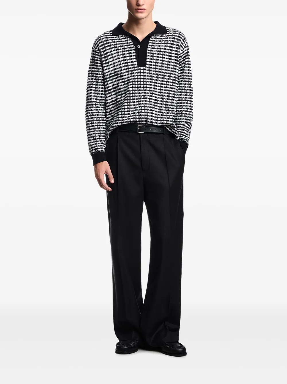Emporio Armani Wollen poloshirt Wit