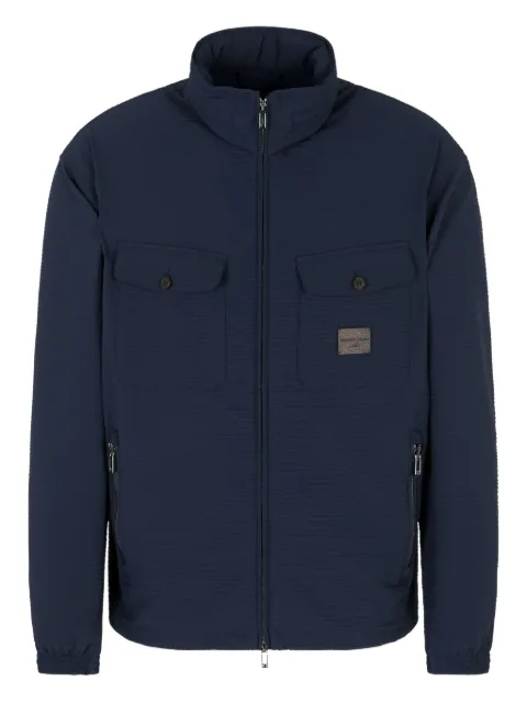 Emporio Armani hooded flap-pocketed lightweight jacket