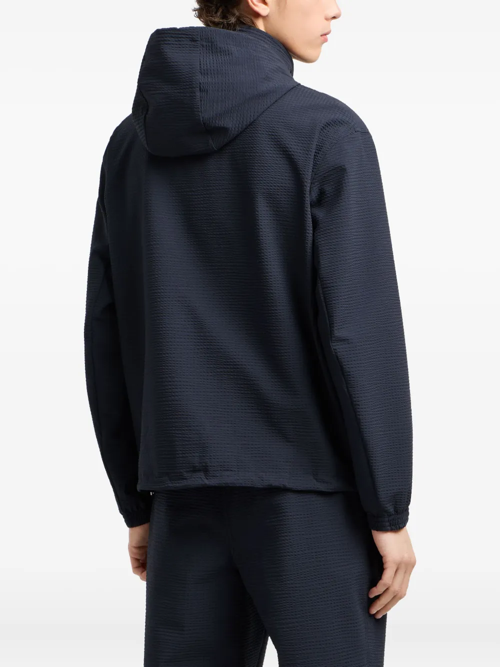 Emporio Armani Lichtgewicht jack met capuchon Blauw