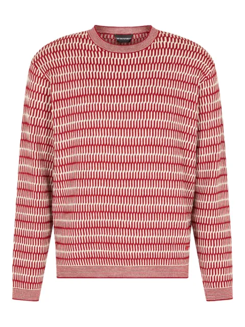 Emporio Armani geometric-pattern wool sweater