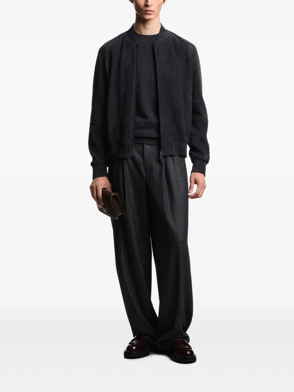 Emporio Armani textured wool sweater | Knitted Sweaters | Image 2