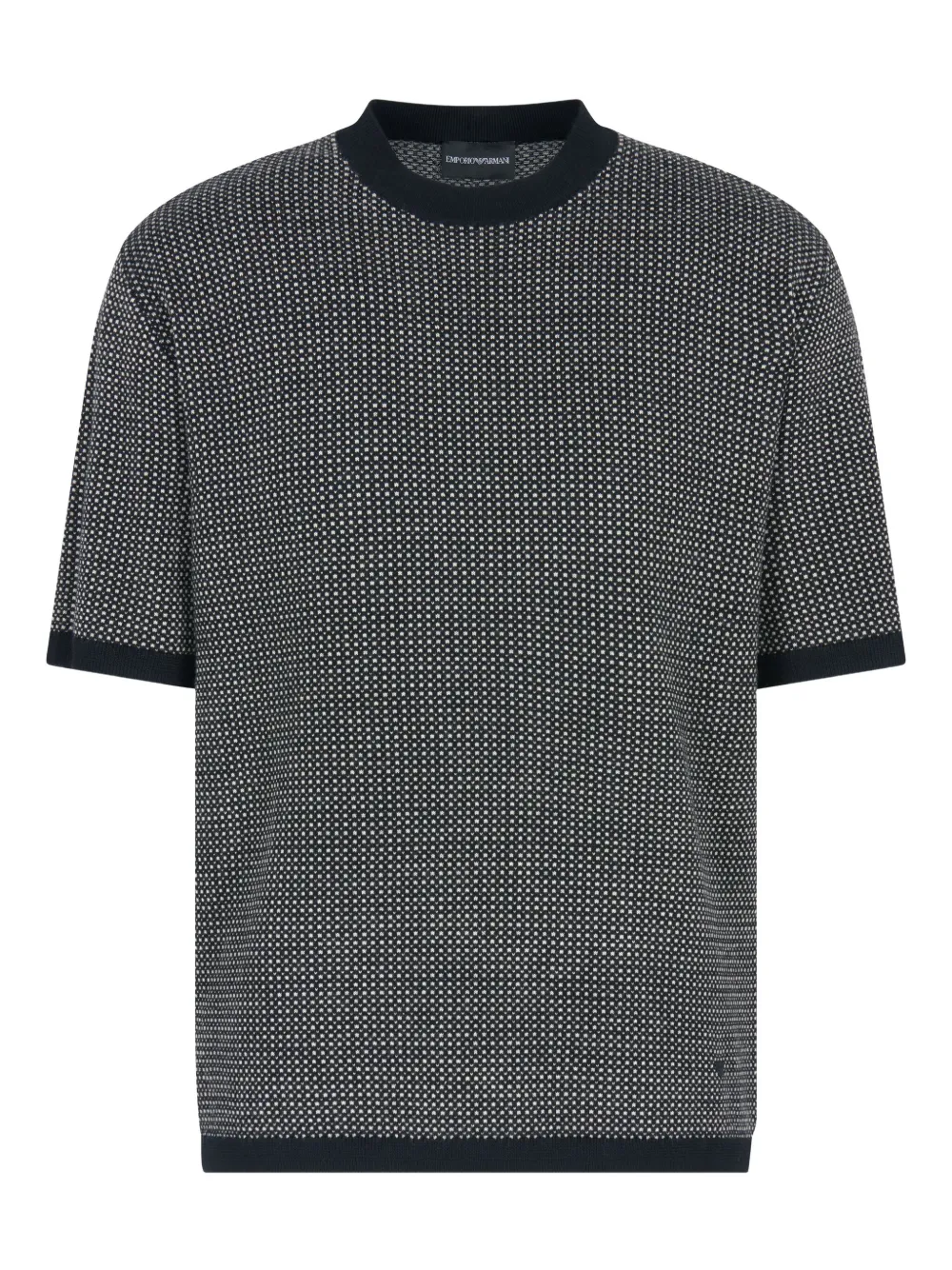 Emporio Armani Trui met patroon en korte mouwen Zwart