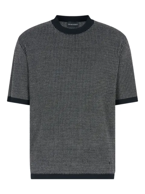 Emporio Armani short-sleeve patterned pullover