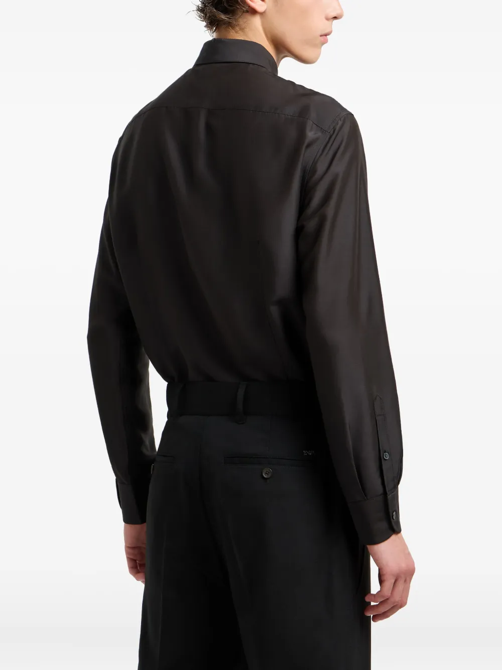 Emporio Armani Overhemd met logopatch Zwart