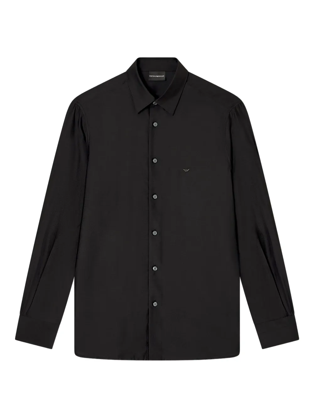 Emporio Armani logo-patch shirt | Black | Image 1