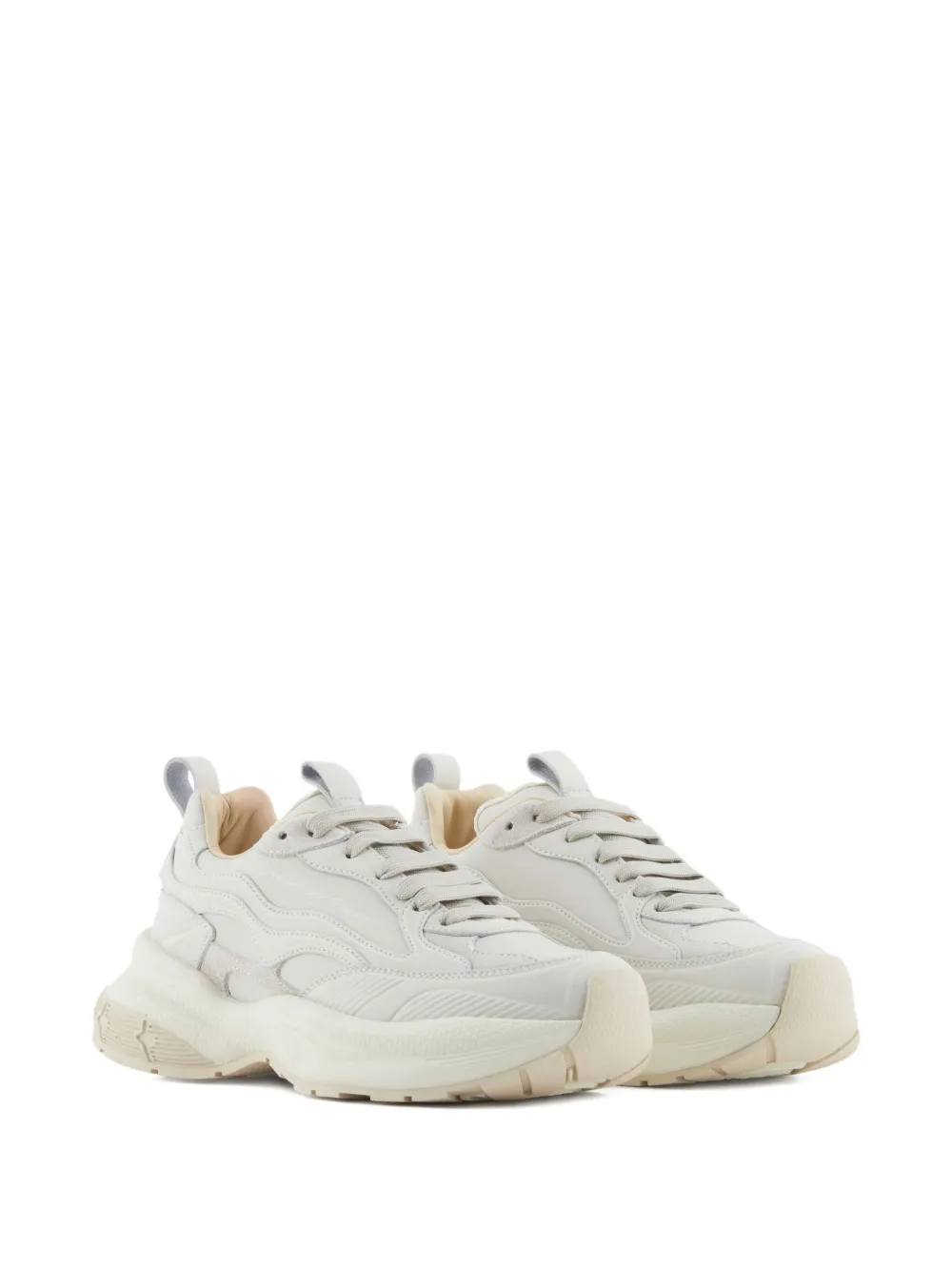 Emporio Armani Chunky sneakers met plateauzool - Wit