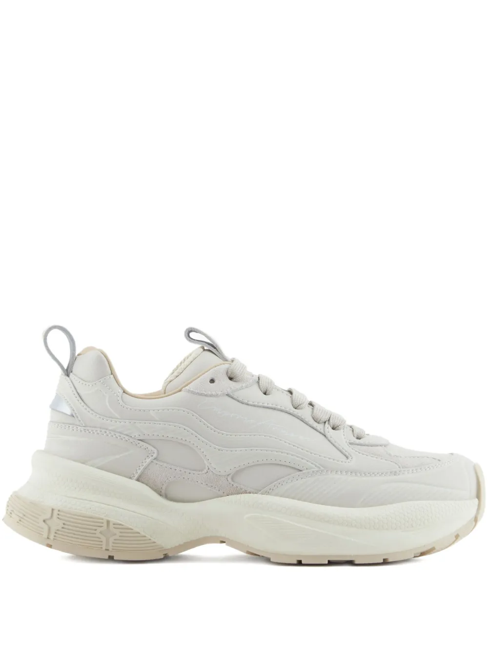 Emporio Armani Chunky Platform Sneakers In White