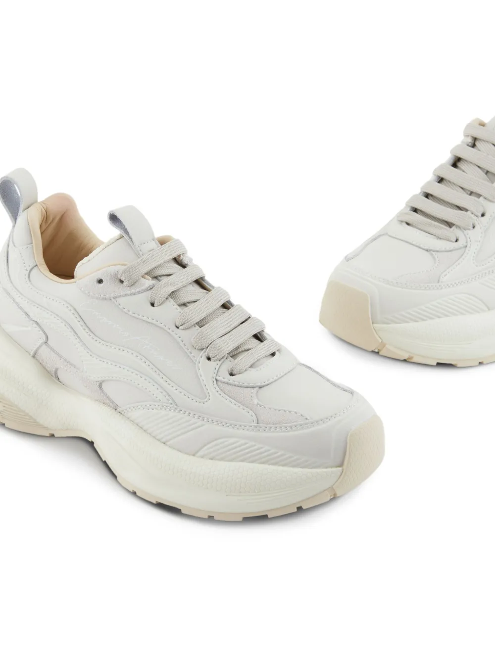Emporio Armani chunky platform sneakers White