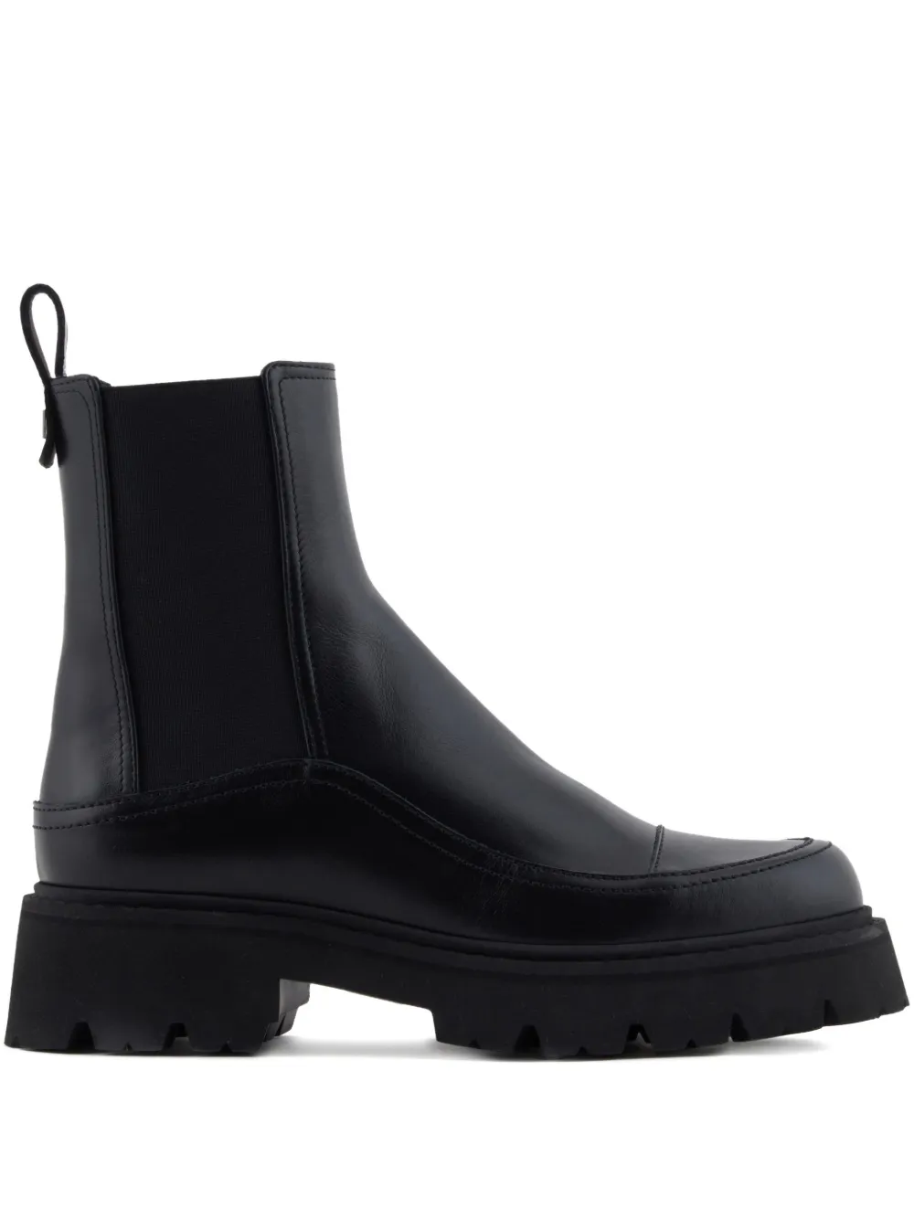 Emporio Armani platform chelsea boots Black