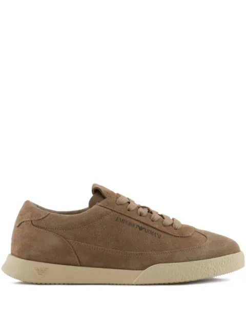 Emporio Armani suede lace-up sneakers