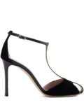 Emporio Armani 95mm velvet T-bar sandals - Black