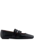 Emporio Armani buckle-strap ballet flats - Black