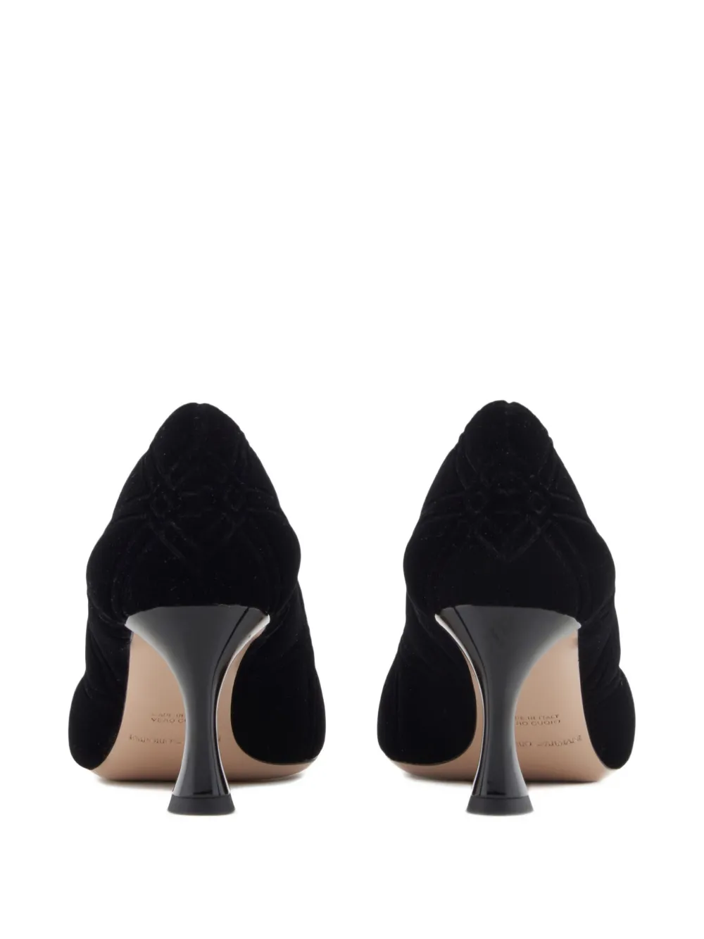 Emporio Armani Gewatteerde pumps met puntige neus Zwart
