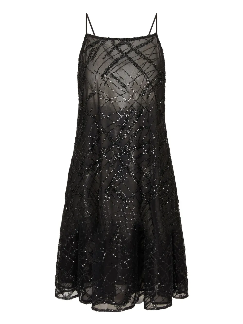 Emporio Armani sequin-embellished backless mini dress | Black | Image 1