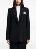 Emporio Armani playing card-patch pocket blazer - Black