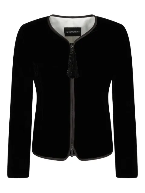 Emporio Armani velvet tassel-embellished jacket