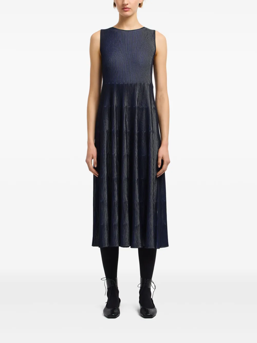 Emporio Armani Mouwloze mini-jurk - Blauw