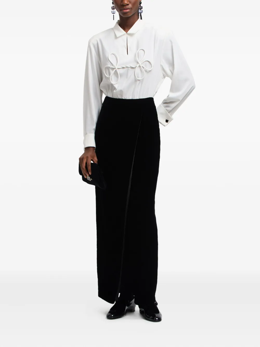 Emporio Armani Fluwelen jurk Uc001 WHITE