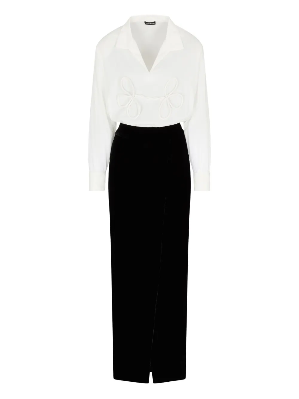 Emporio Armani Fluwelen jurk Uc001 WHITE