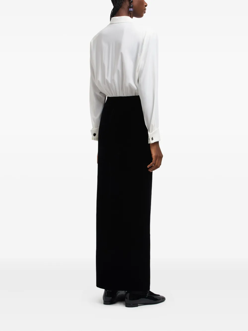 Emporio Armani Fluwelen jurk Uc001 WHITE