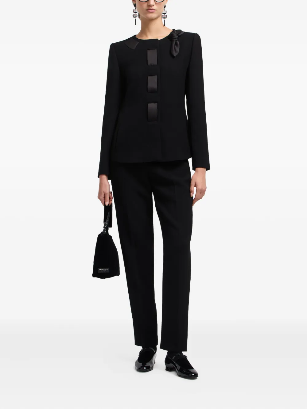 Emporio Armani High-waist broek - Zwart