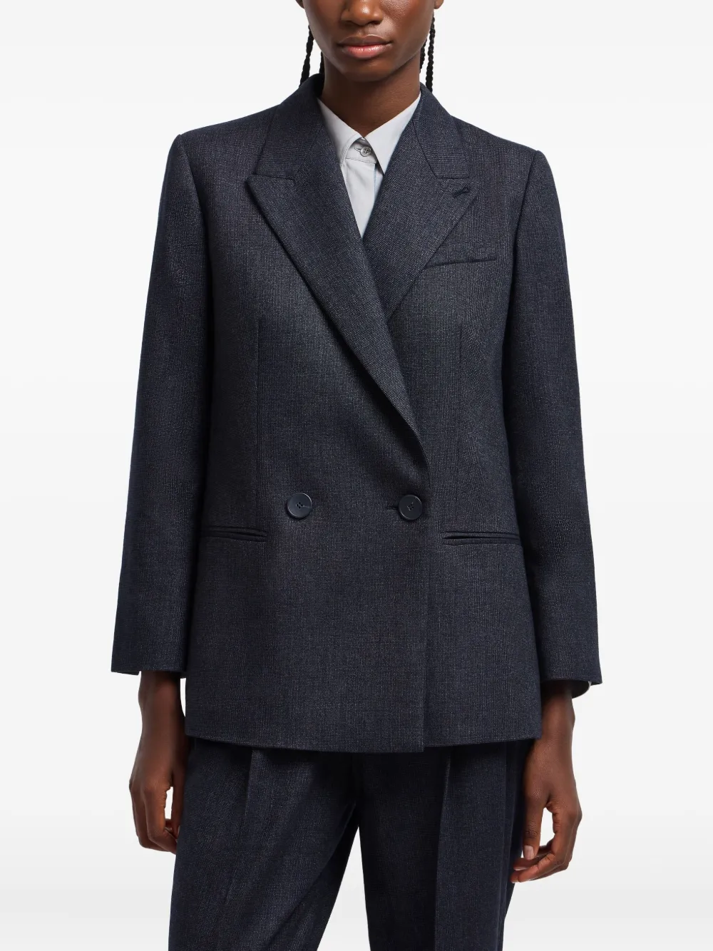 Emporio Armani Blazer met dubbele rij knopen Blauw