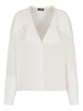 Emporio Armani button-front wide-collar shirt - White