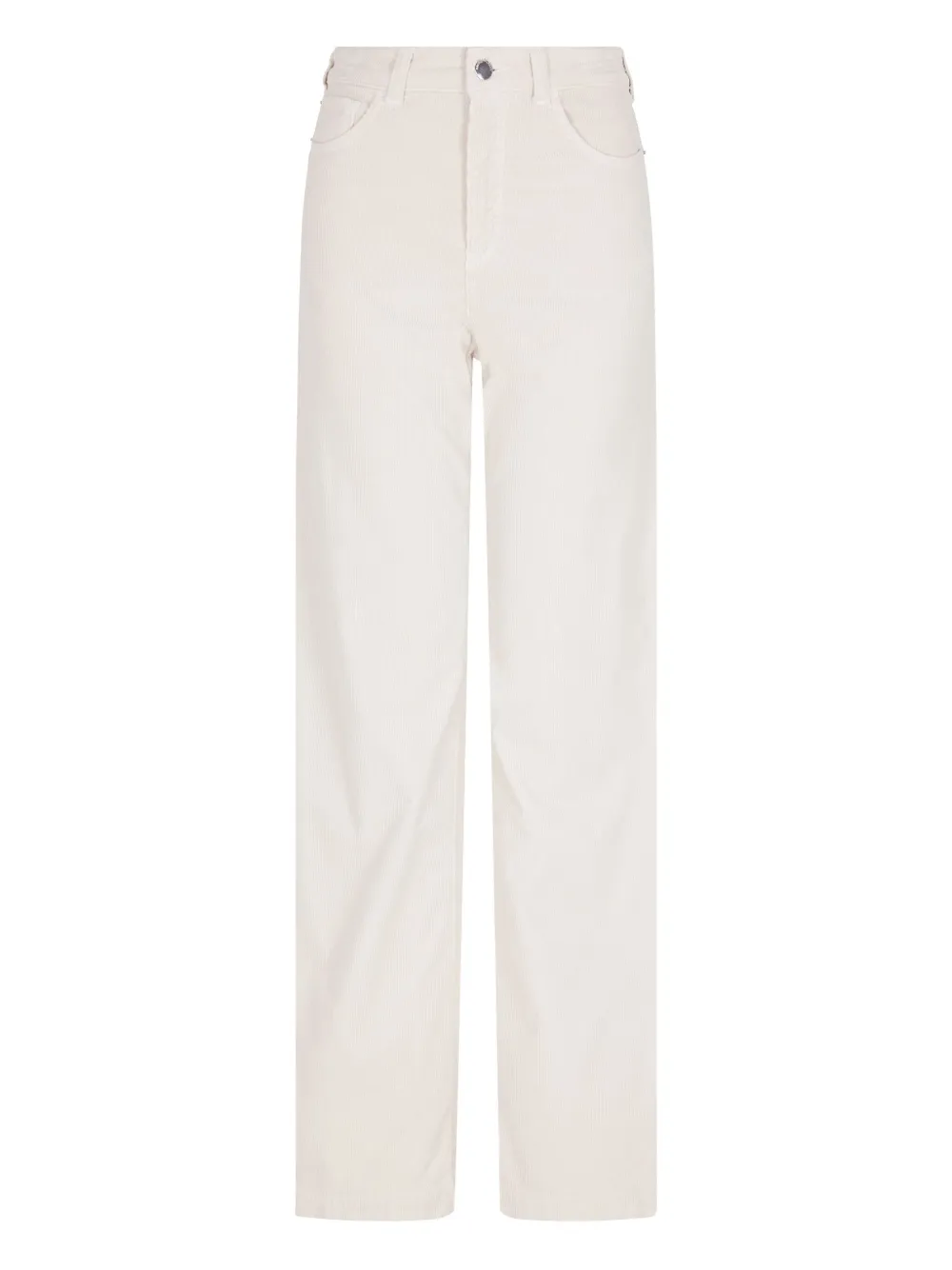 Emporio Armani Ribfluwelen broek met vijf zakken Wit