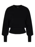 Emporio Armani balloon-sleeve top - Black