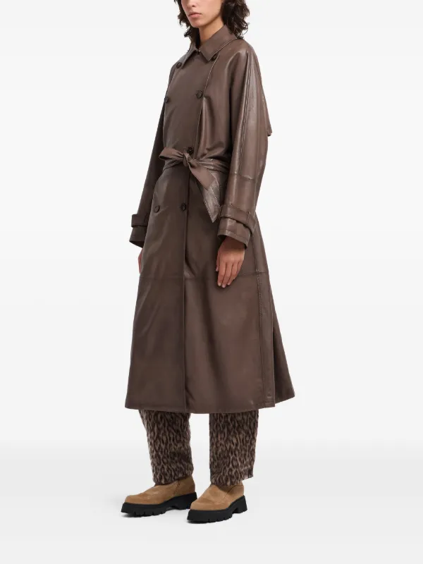 Emporio Armani ダブルブレスト トレンチコート | ブラウン | FARFETCH JP