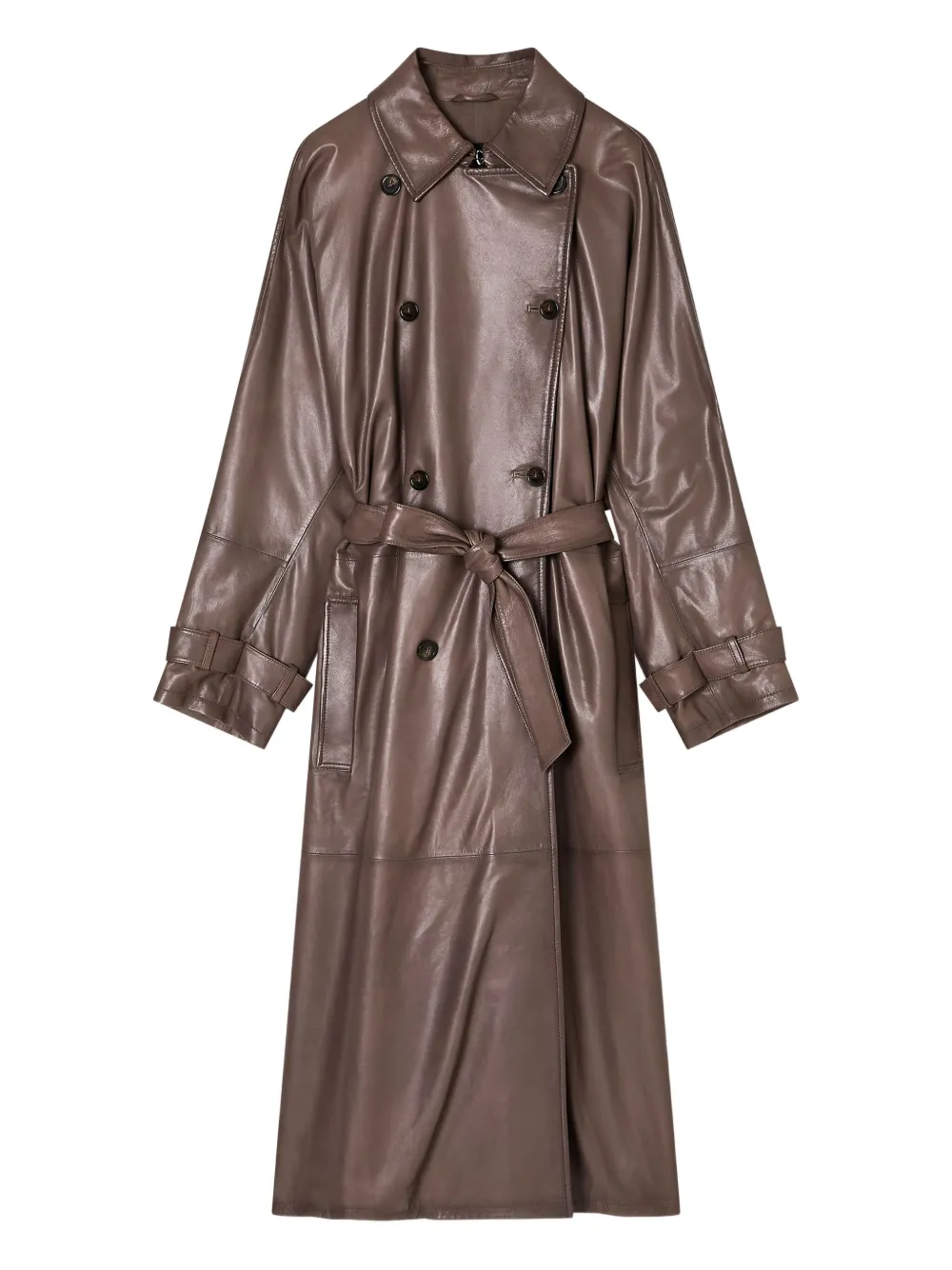 Emporio Armani Stylish Raincoat Featuring Belted Waist In Brown