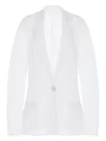 Brandon Maxwell Pearl single-button sheer jacket - White