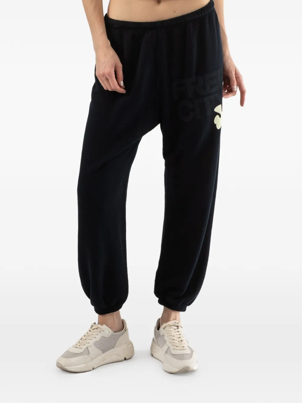 FreeCity logo-print track pants - Schwarz