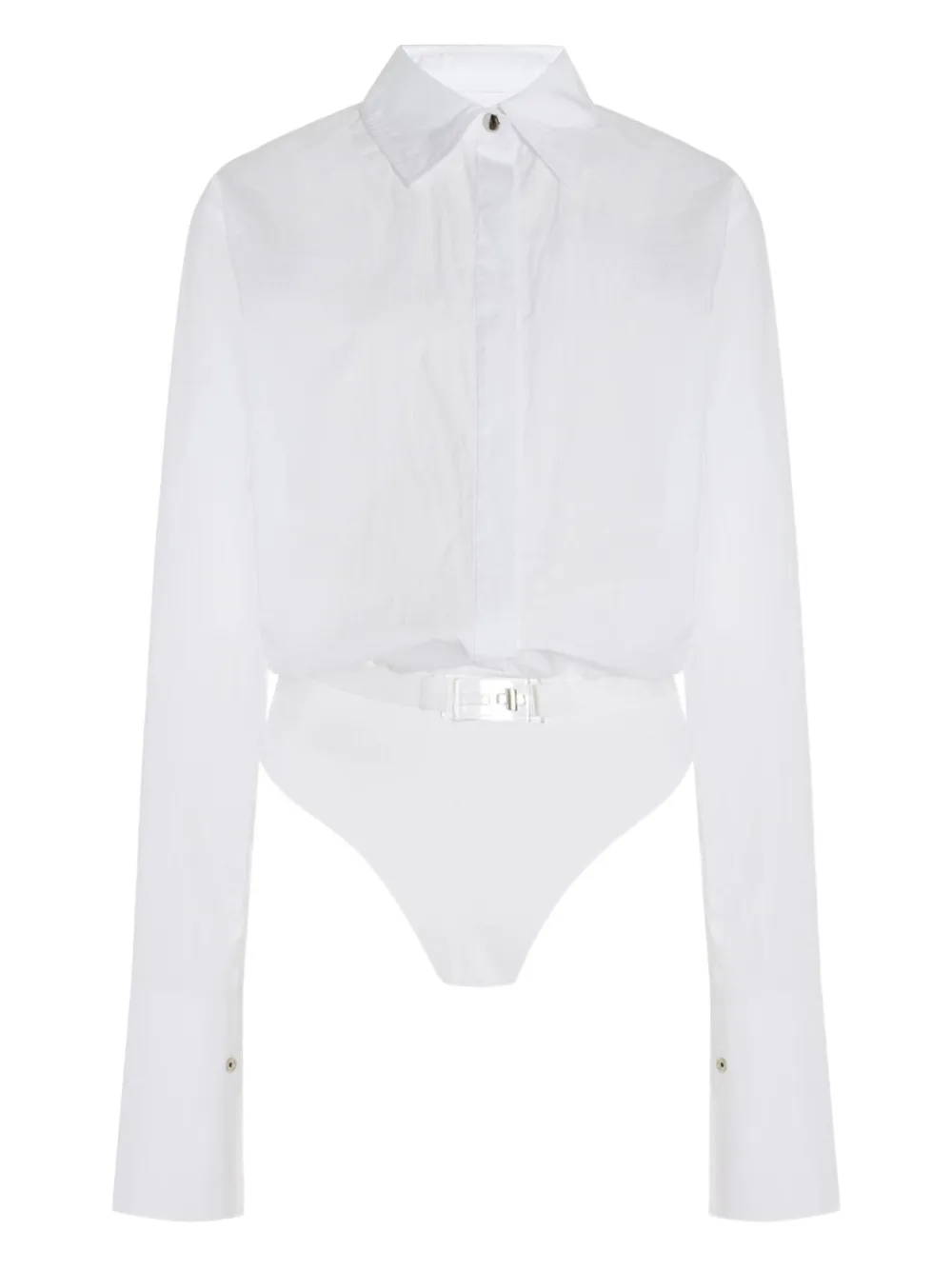 Brandon Maxwell Bradshaw belted shirt bodysuit | White | Image 1