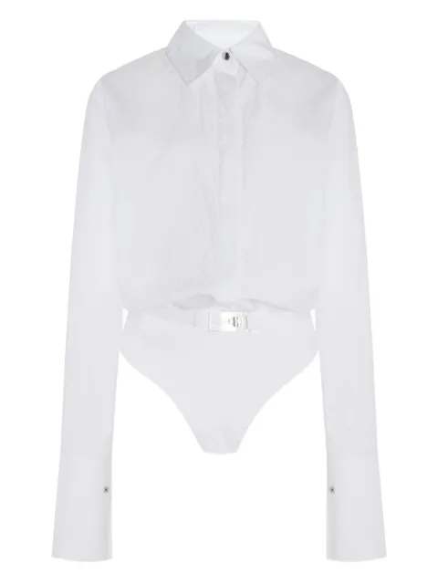 Brandon Maxwell Bradshaw belted shirt bodysuit