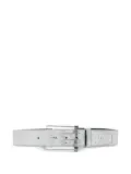 Brandon Maxwell crocodile-effect buckle belt - Silver