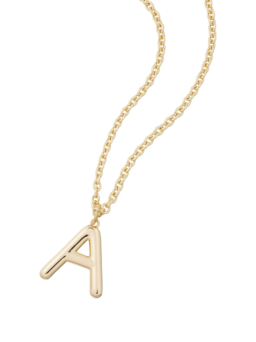 Roxanne Assoulin Puffy Initial Necklace In Gold